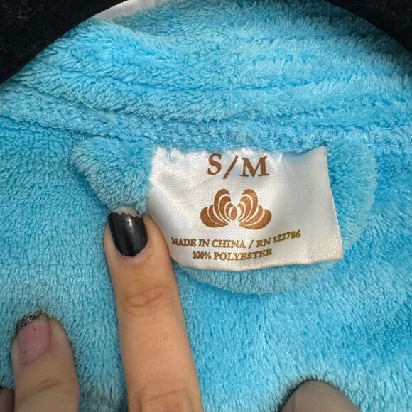 Light Blue Soft Robe Size S/M - Picture 4 of 5